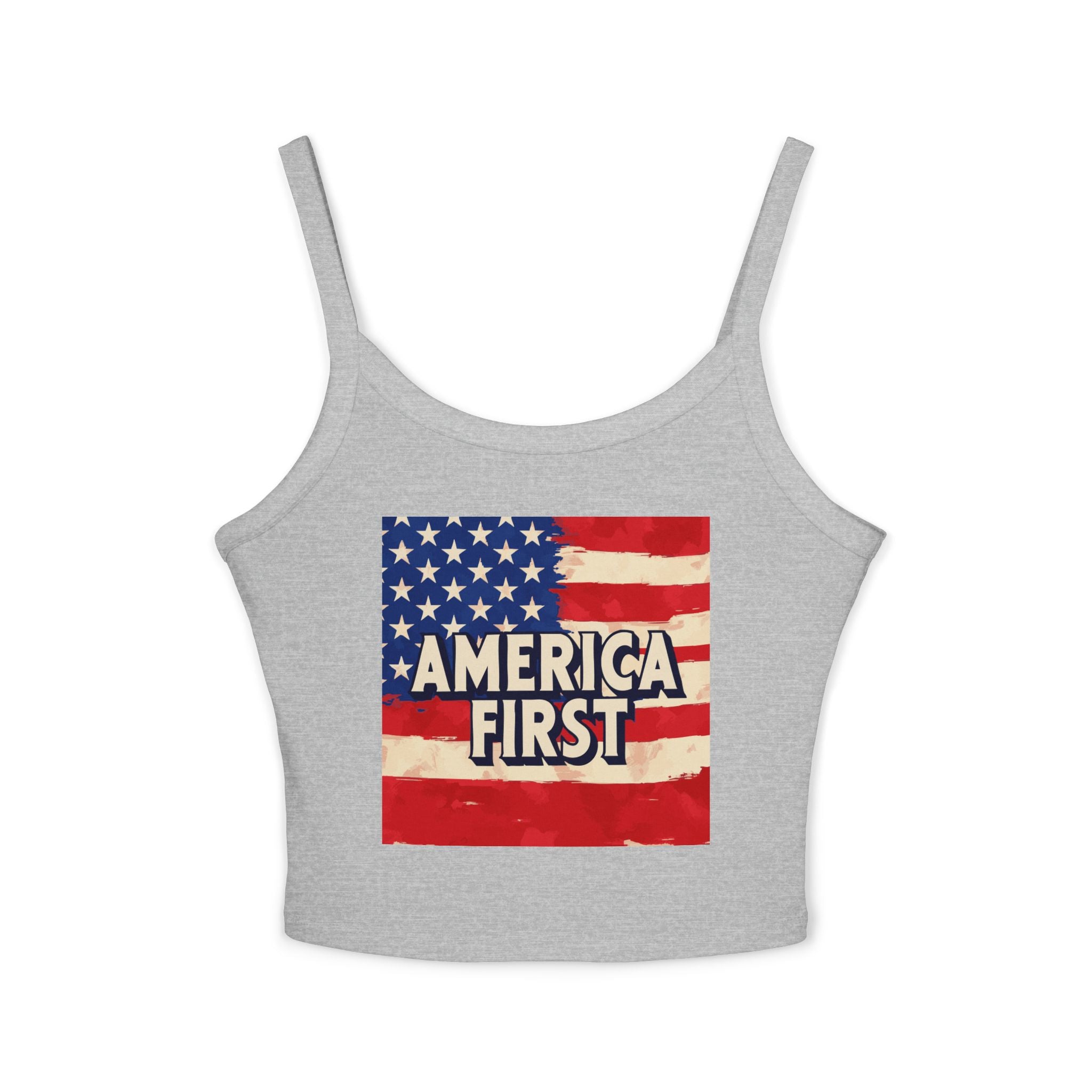 America First (American Flag) USA Women's Tank Top
