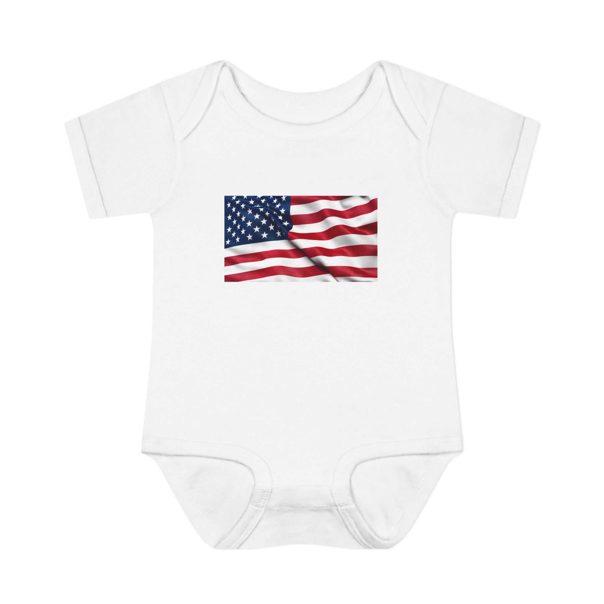 American Flag USA Patriotic Infant Bodysuit