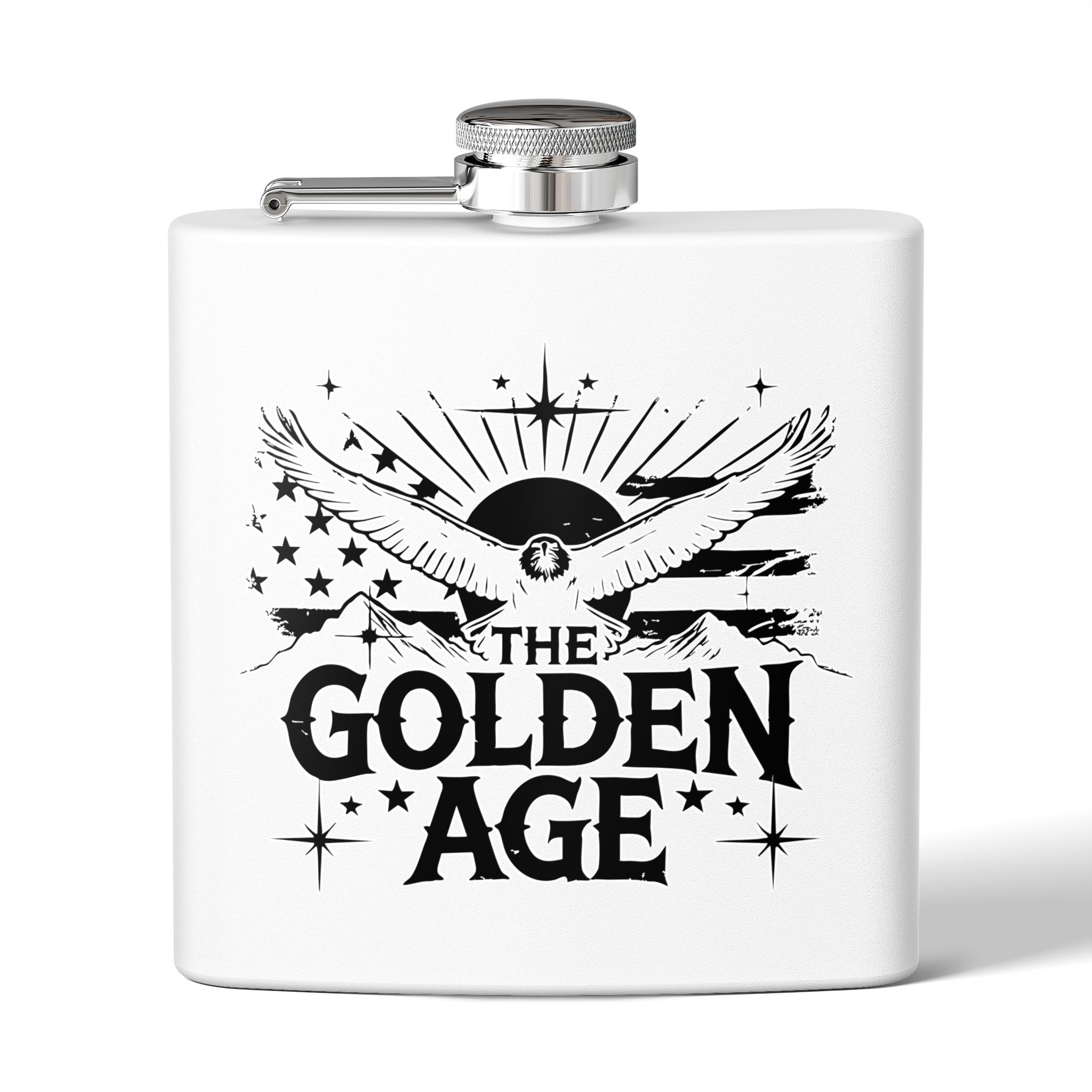 The Golden Age (American Flag) USA Stainless Steel Flask (6oz)
