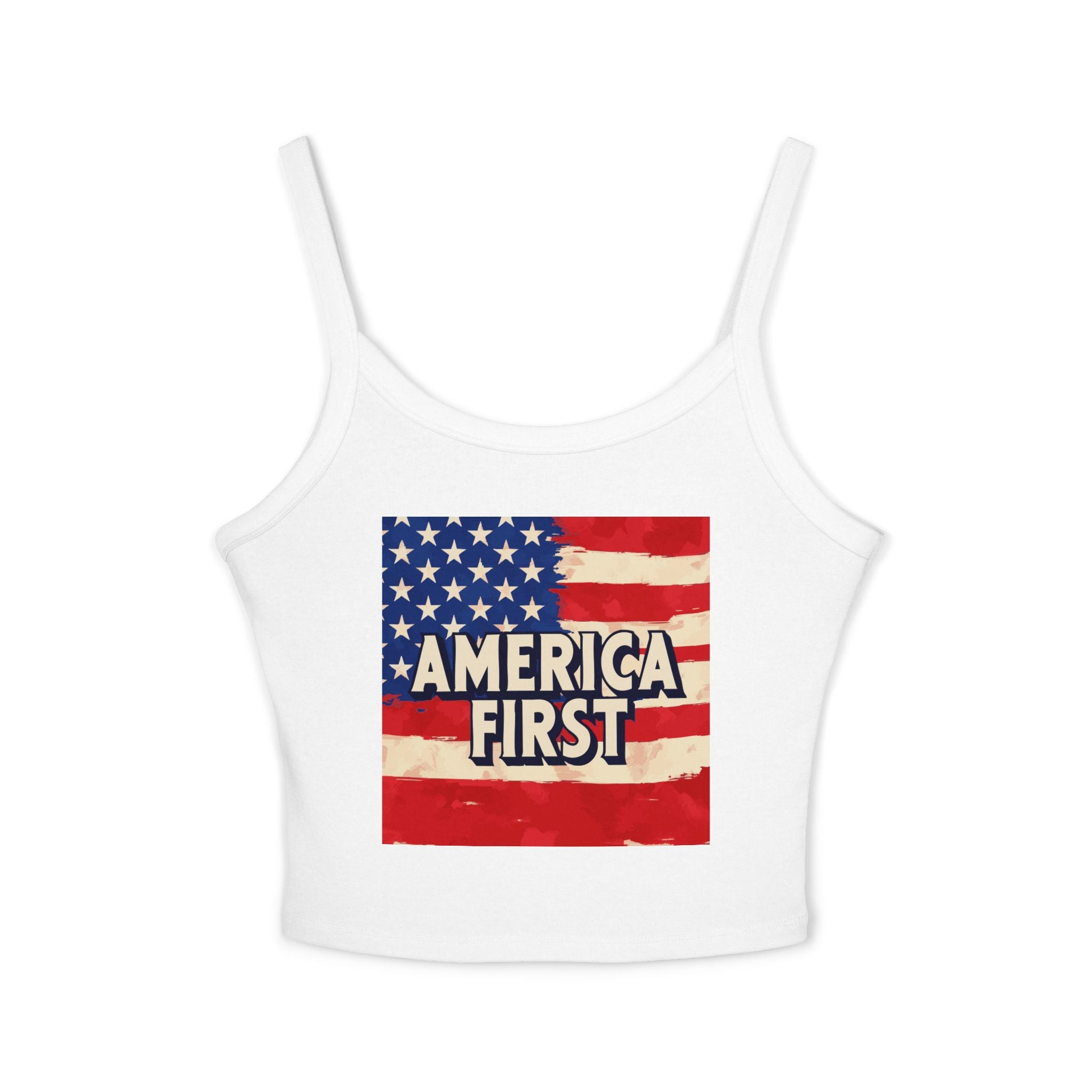 America First (American Flag) USA Women's Tank Top