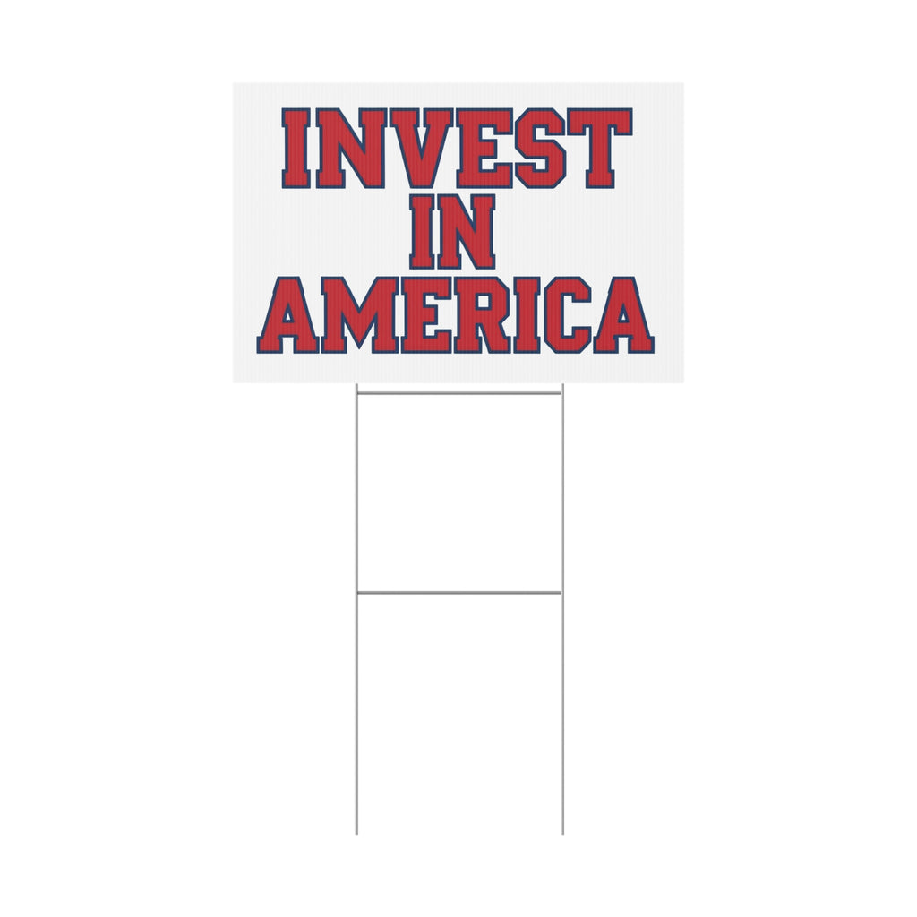 Invest In America Patriotic USA Yard Sign