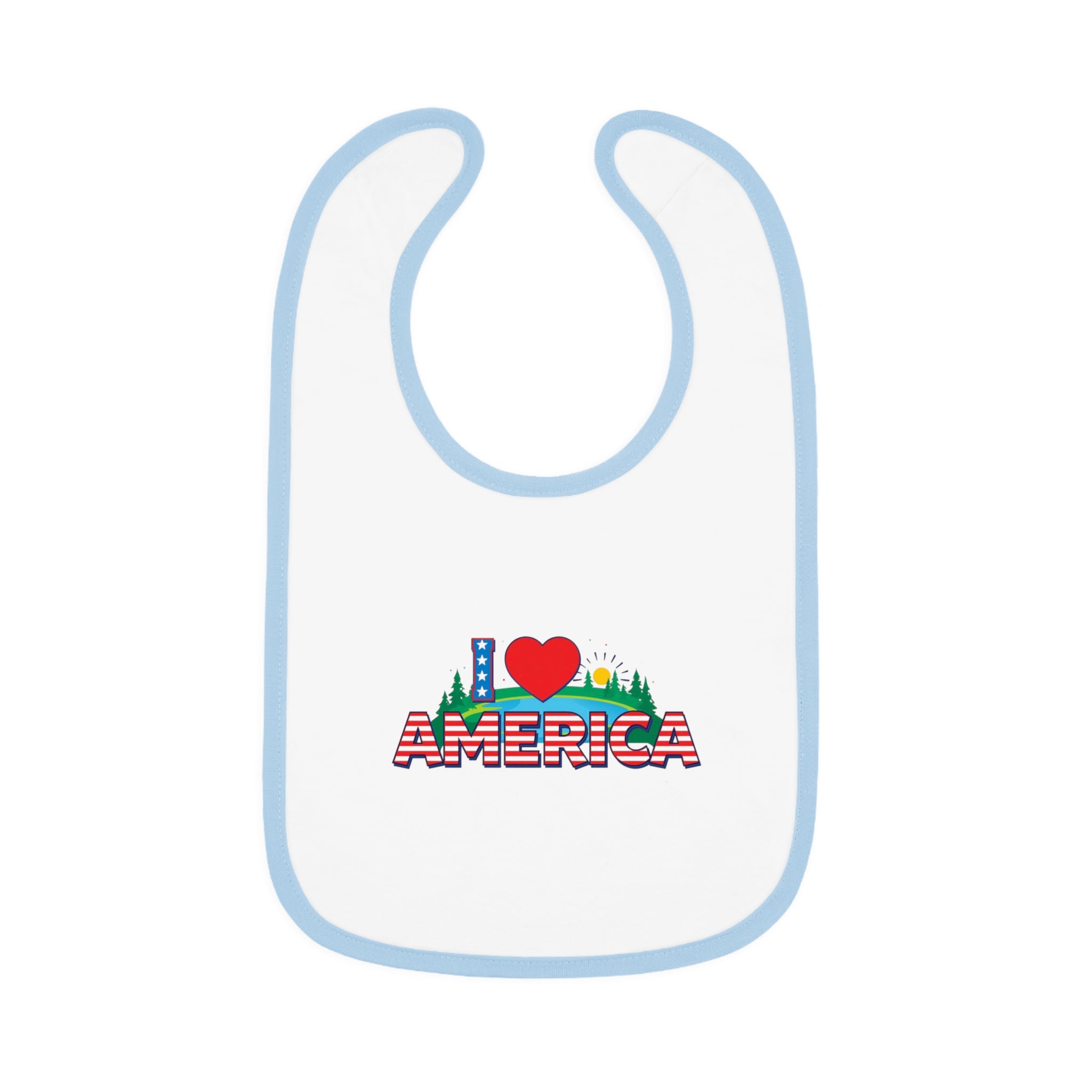 I Love America USA Patriotic Baby Bib