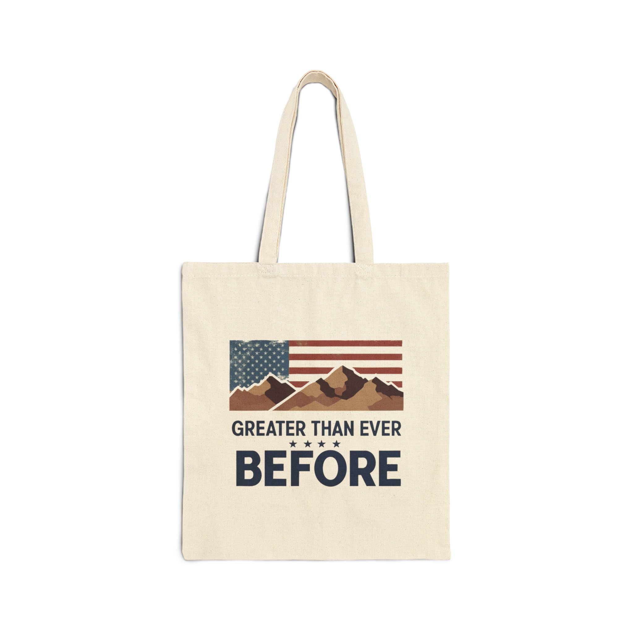 Greater Than Ever Before Cotton Canvas USA Tote Bag