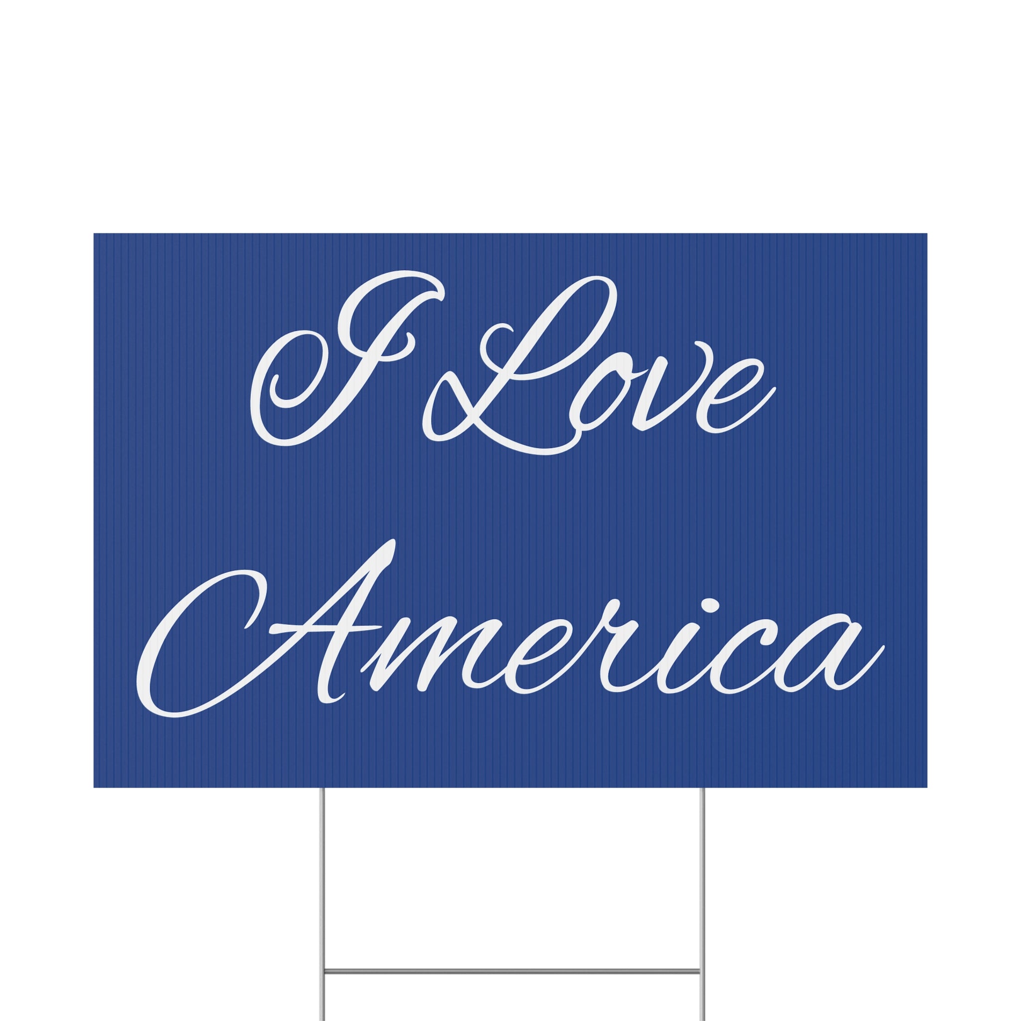 I Love America Patriotic USA Yard Sign