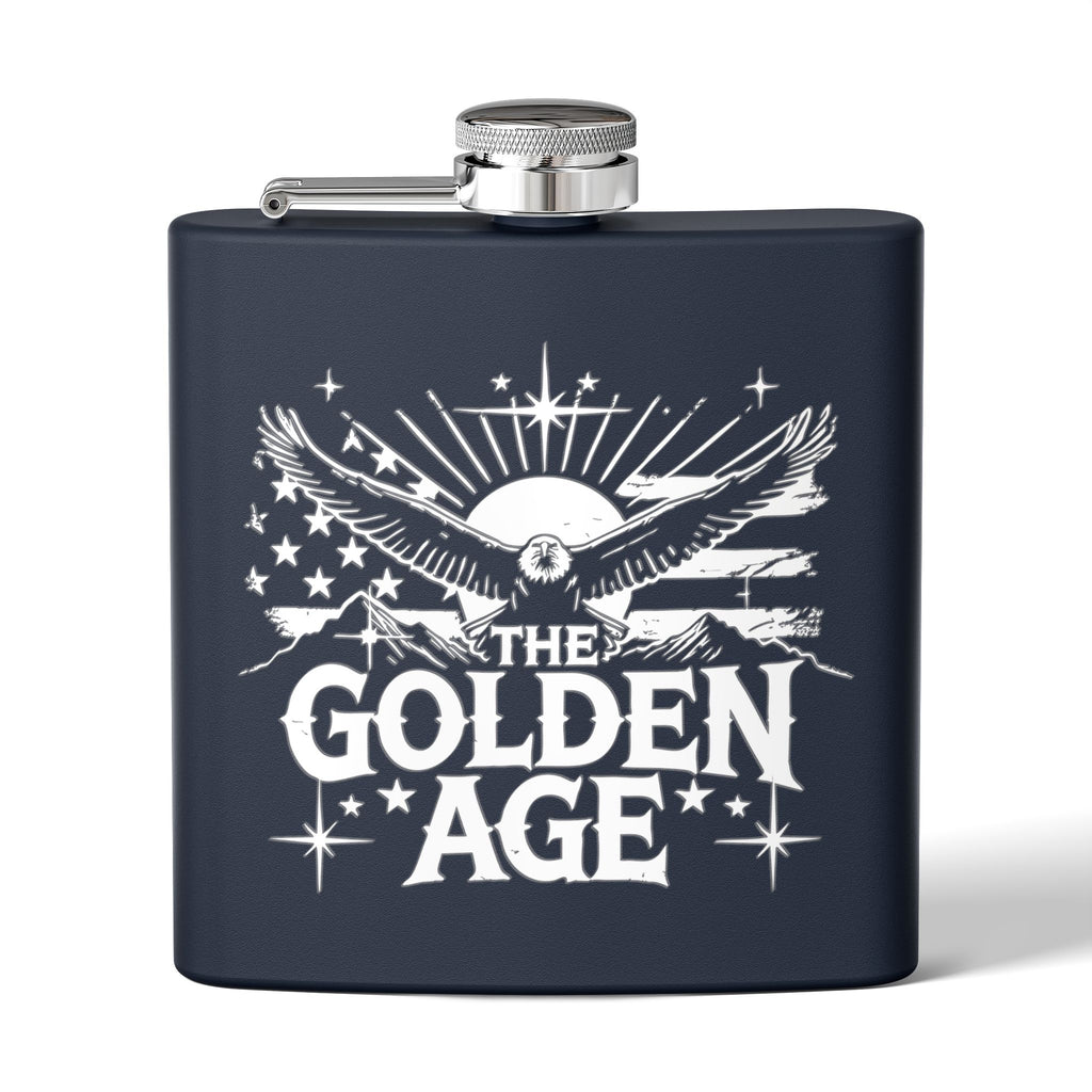 The Golden Age (American Flag) USA Stainless Steel Flask (6oz)