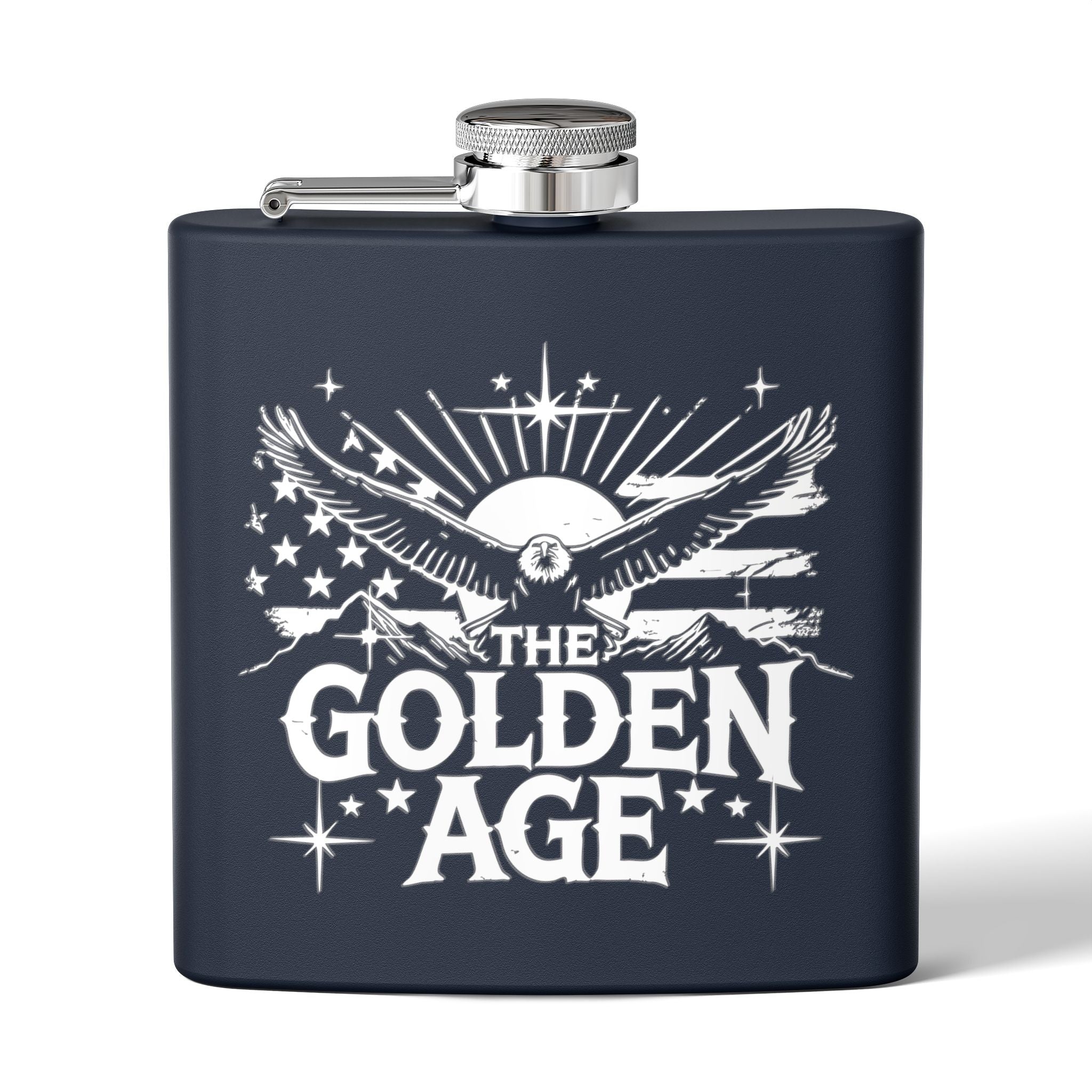 The Golden Age (American Flag) USA Stainless Steel Flask (6oz)