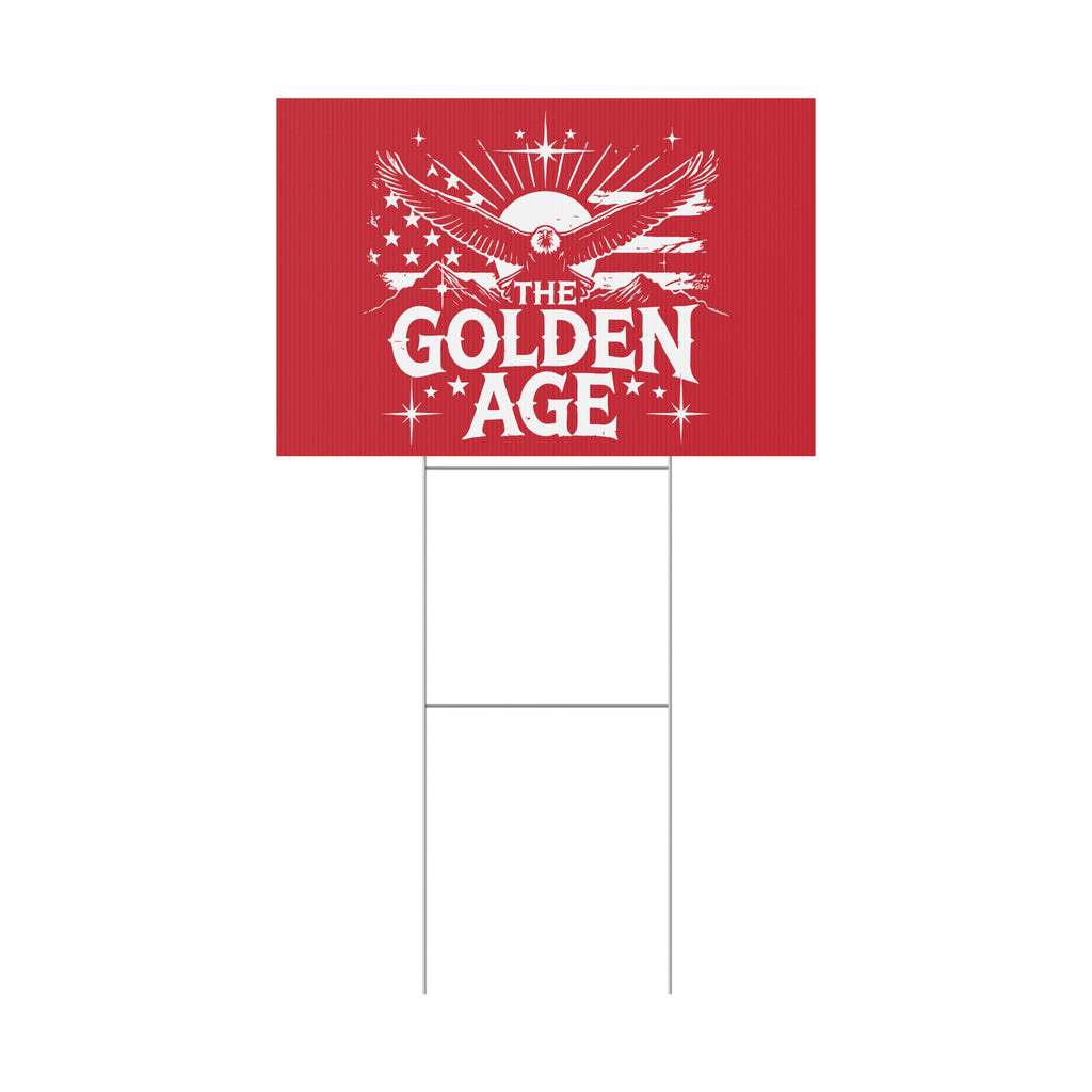 The Golden Age Patriotic USA Yard Sign