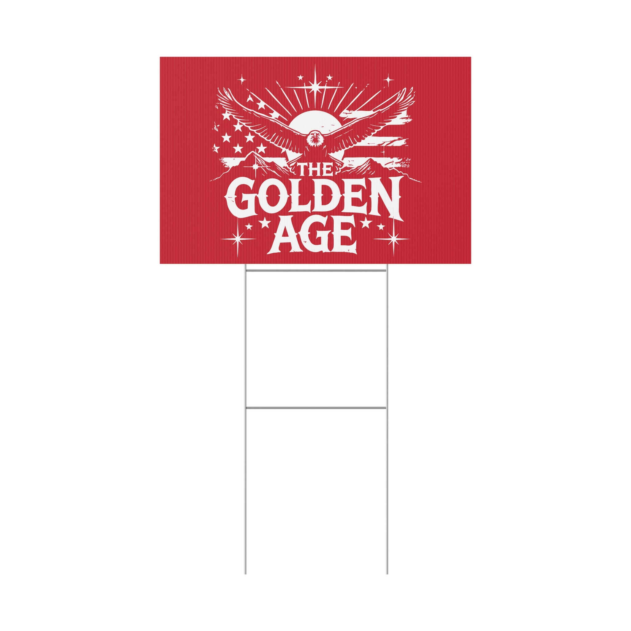 The Golden Age Patriotic USA Yard Sign