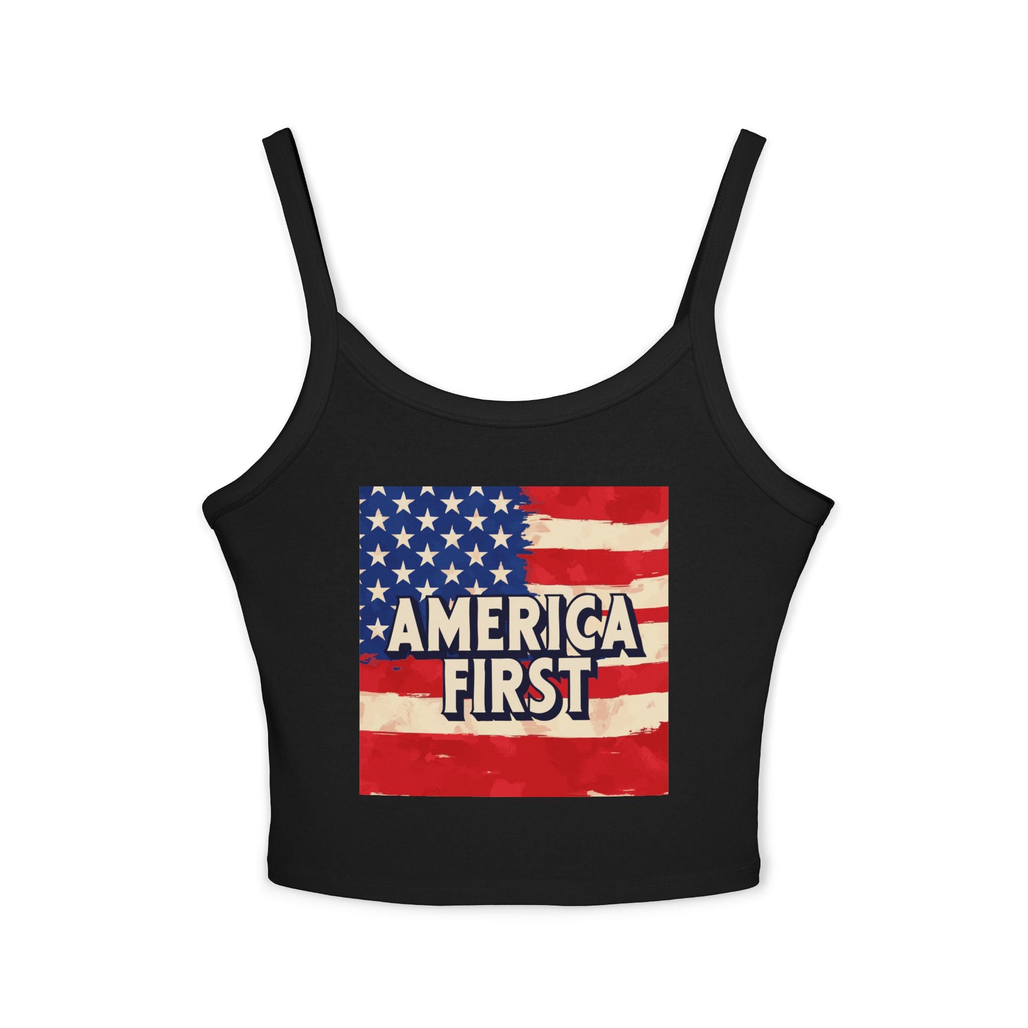 America First (American Flag) USA Women's Tank Top