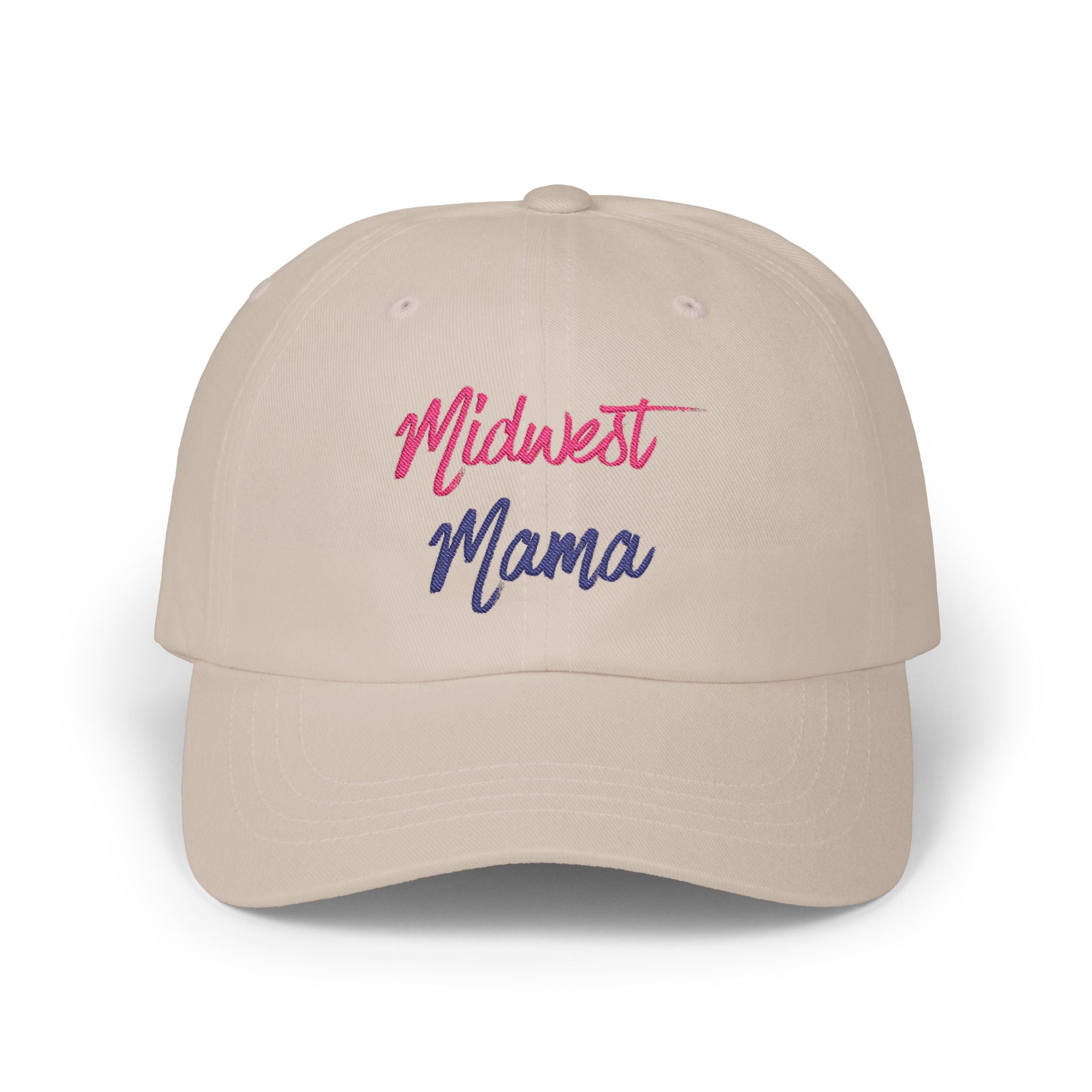 Midwest Mama USA Embroidered Classic USA Mom Hat