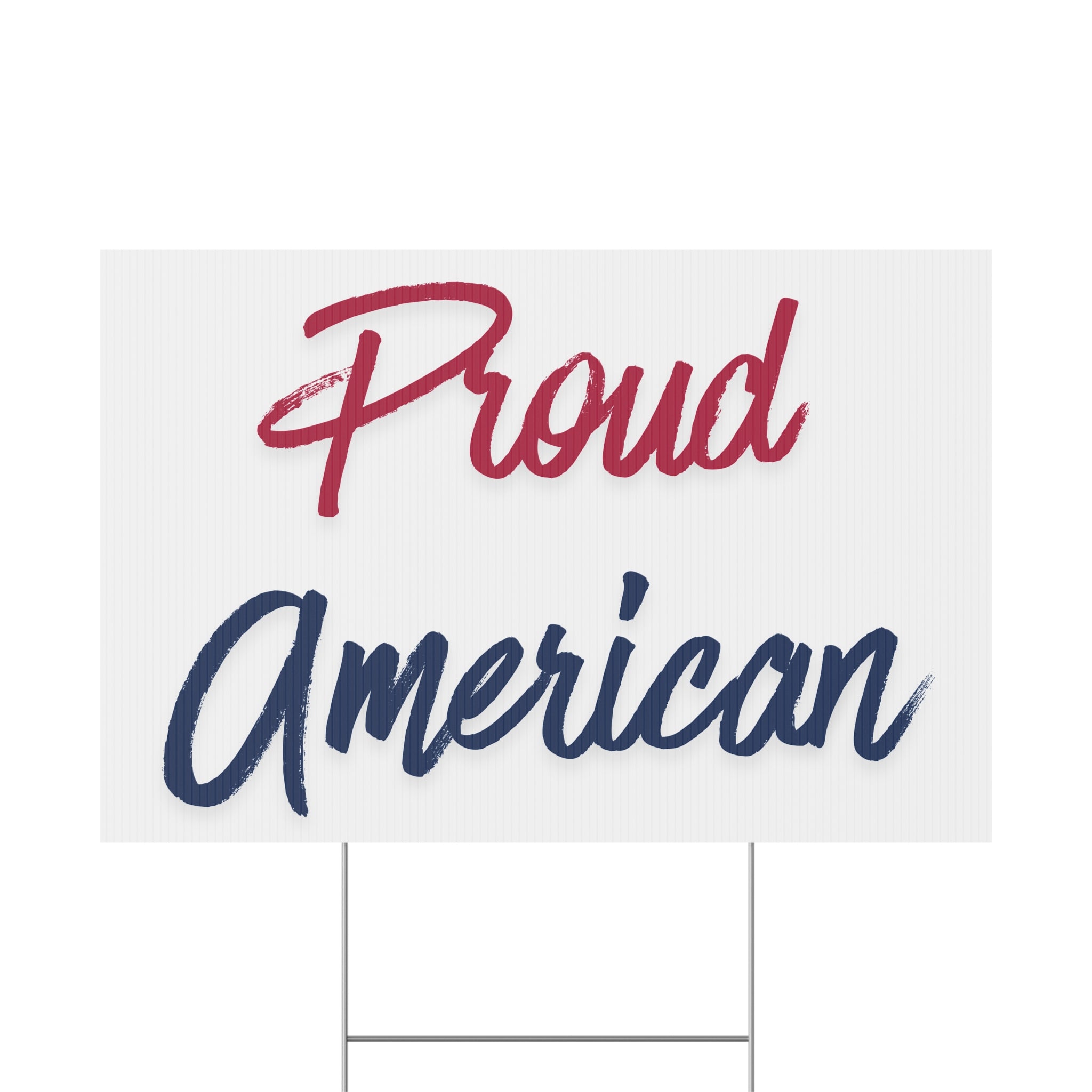 Proud American Patriotic USA Yard Sign
