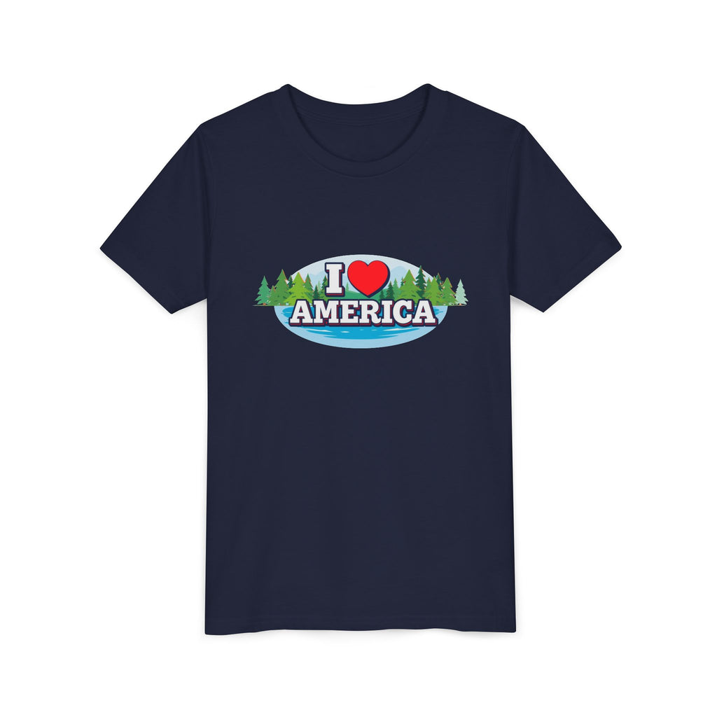 I Love America USA Youth Short Sleeve Tee