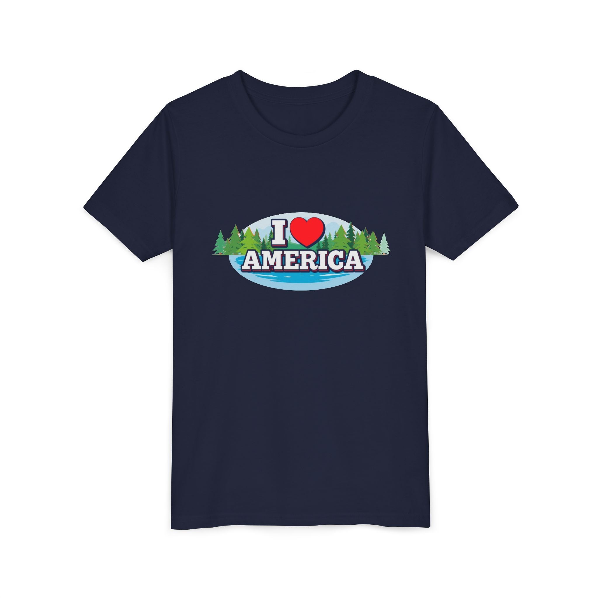 I Love America USA Youth Short Sleeve Tee