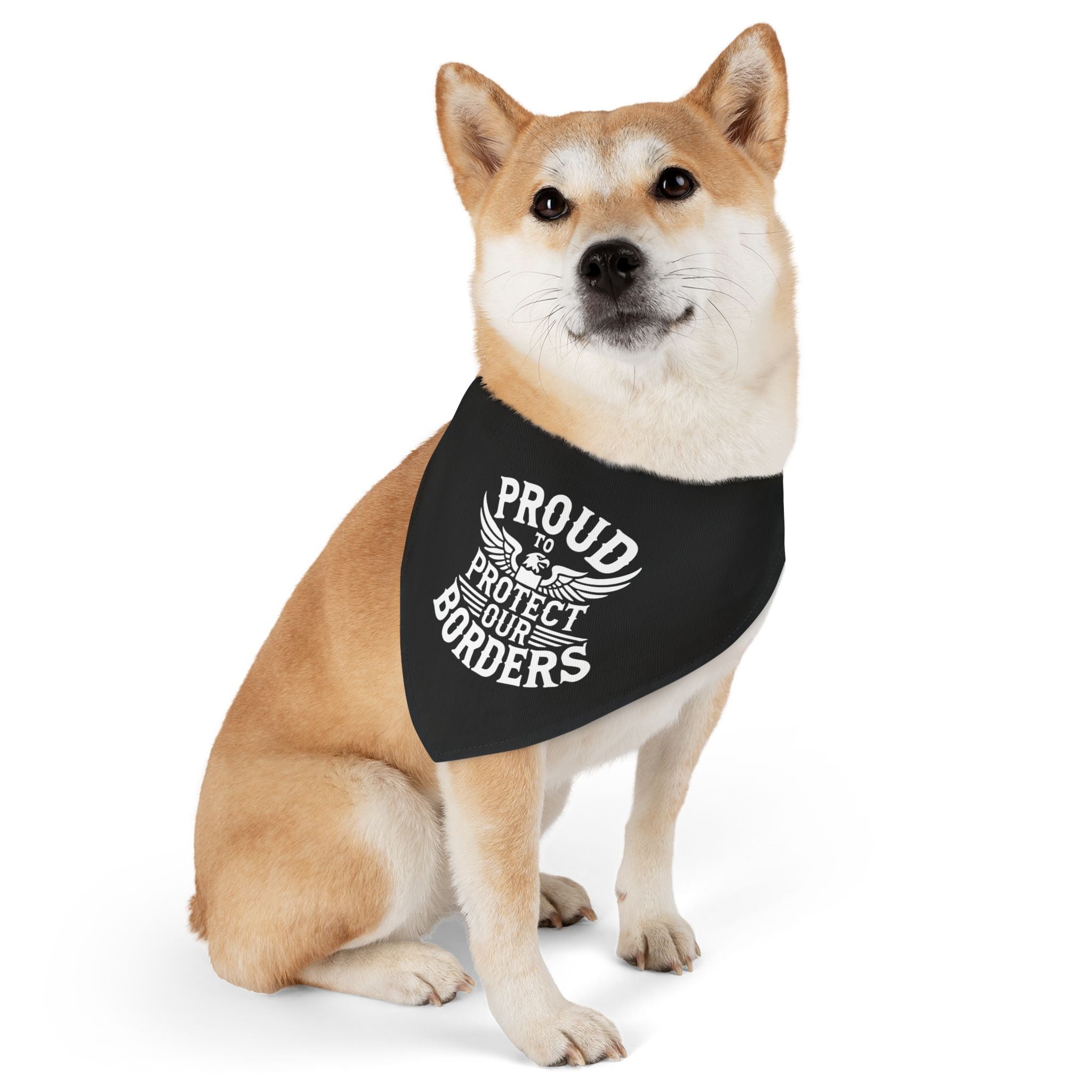 Proud To Protect Our Borders USA Pet Bandana Collar