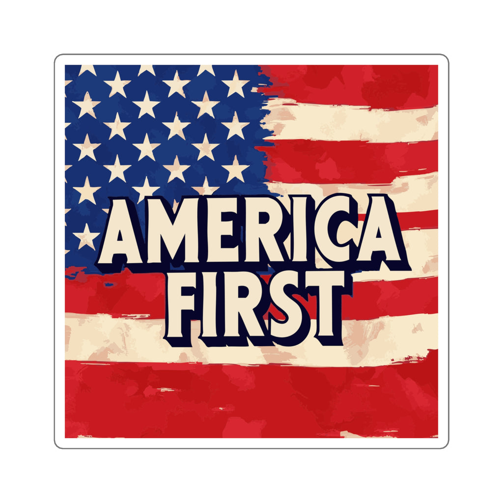 America First (American Flag) USA Sticker