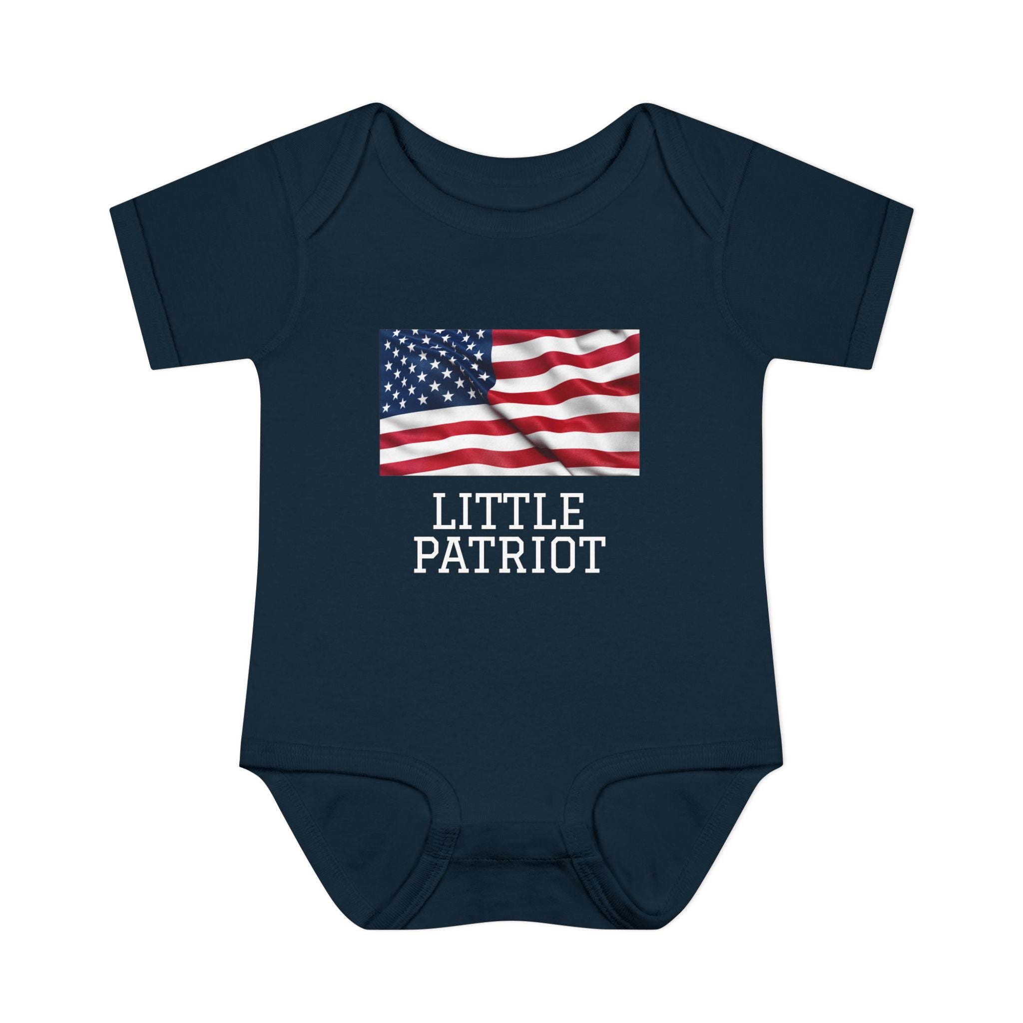 Little Patriot (American Flag) USA Patriotic Infant Bodysuit