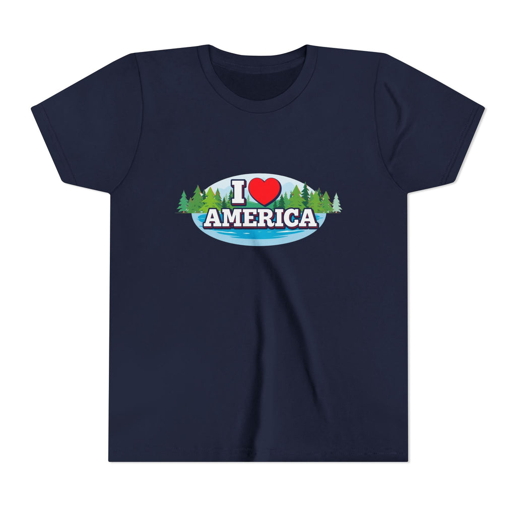 I Love America USA Youth Short Sleeve Tee