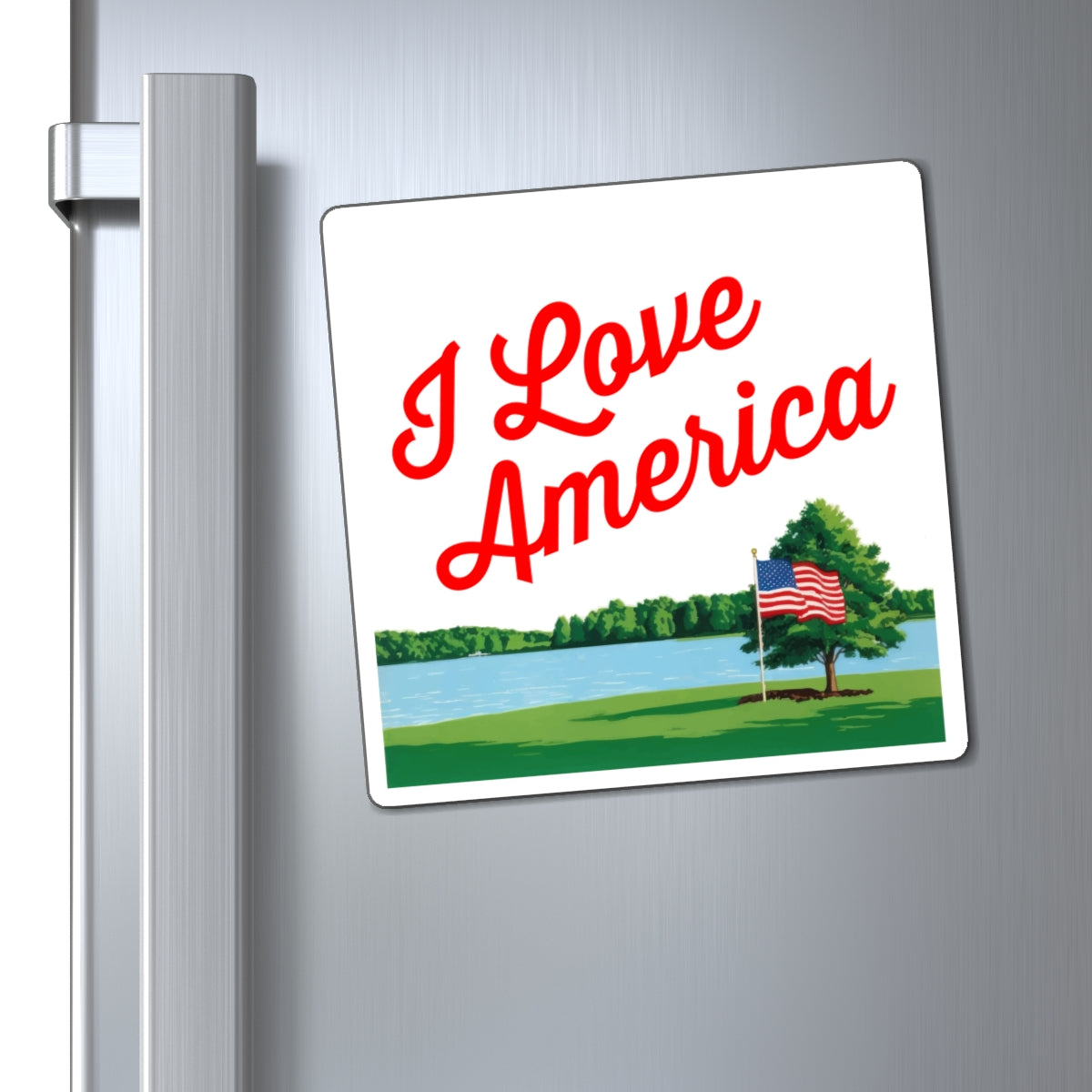 I Love America (American Flag) Magnet