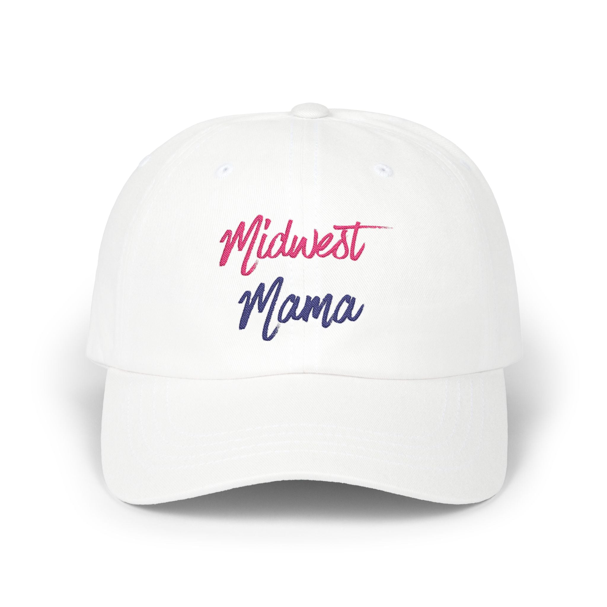 Midwest Mama USA Embroidered Classic USA Mom Hat