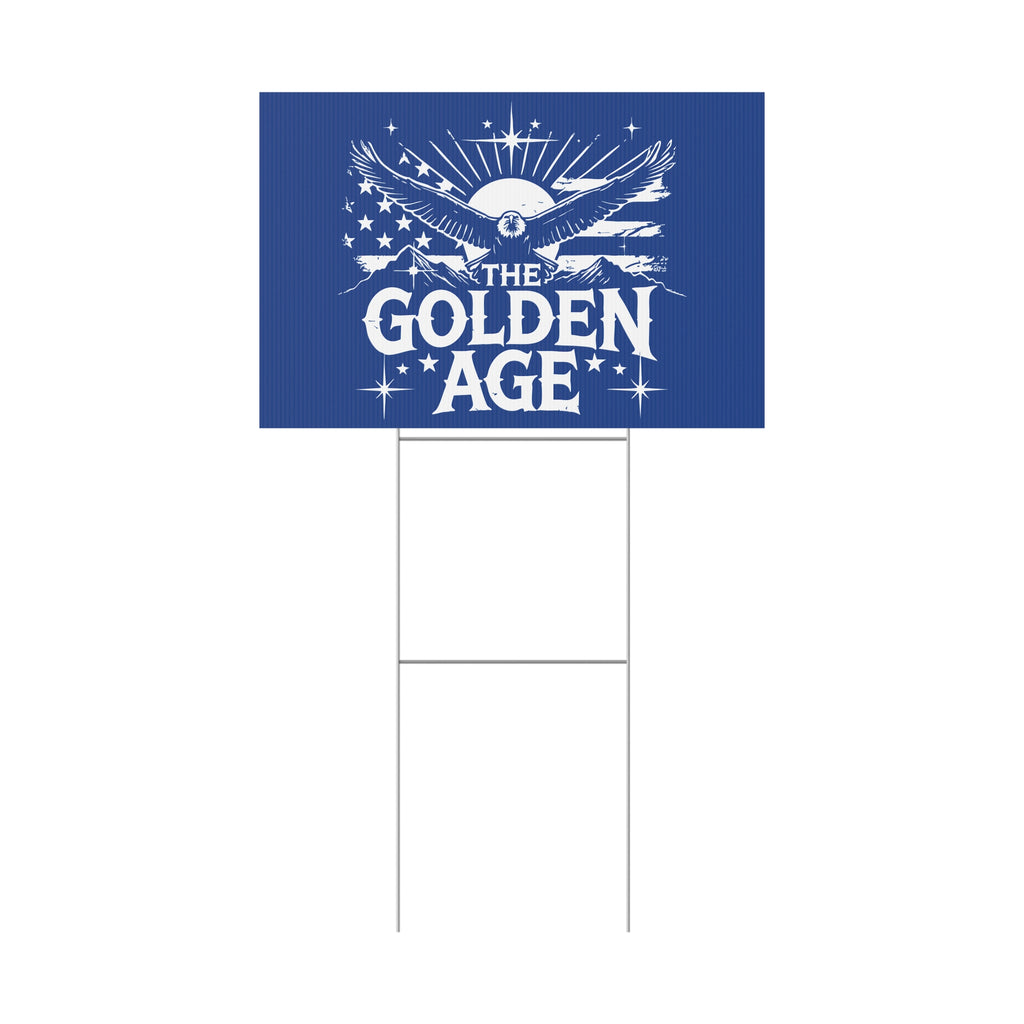The Golden Age Patriotic USA Yard Sign