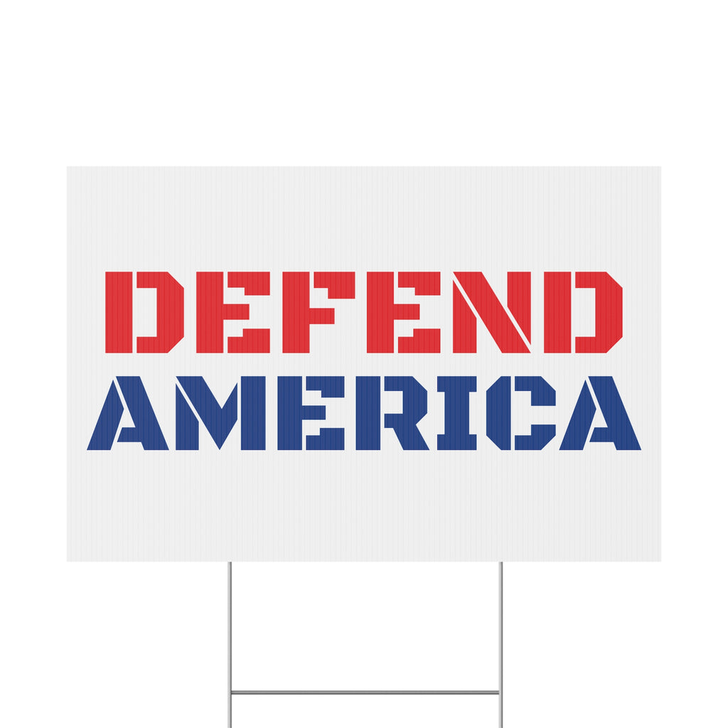 Defend America Patriotic USA Yard Sign