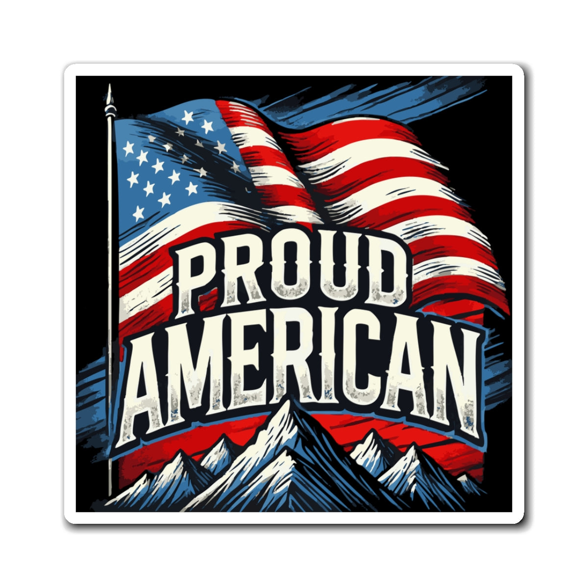 Proud American (American Flag) Magnet