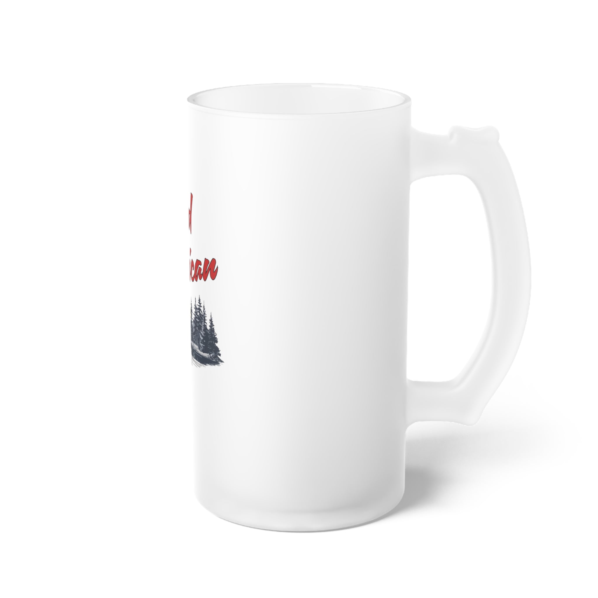 White mug with handle on plain background