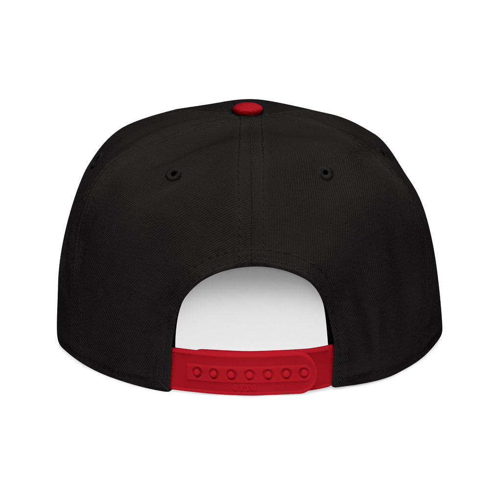 Black and red 6 panel acrylic and wool snapback hat with red, white and blue striped text "DEFEND AMERICA" #American #MadeinAmerica #MadeinUSA #USA #USApride #America  #americanmade #americanmadeproduct #americanmadeproducts #productsmadeinAmerica #USAmade #productmadeinUSA #productsmadeinUSA