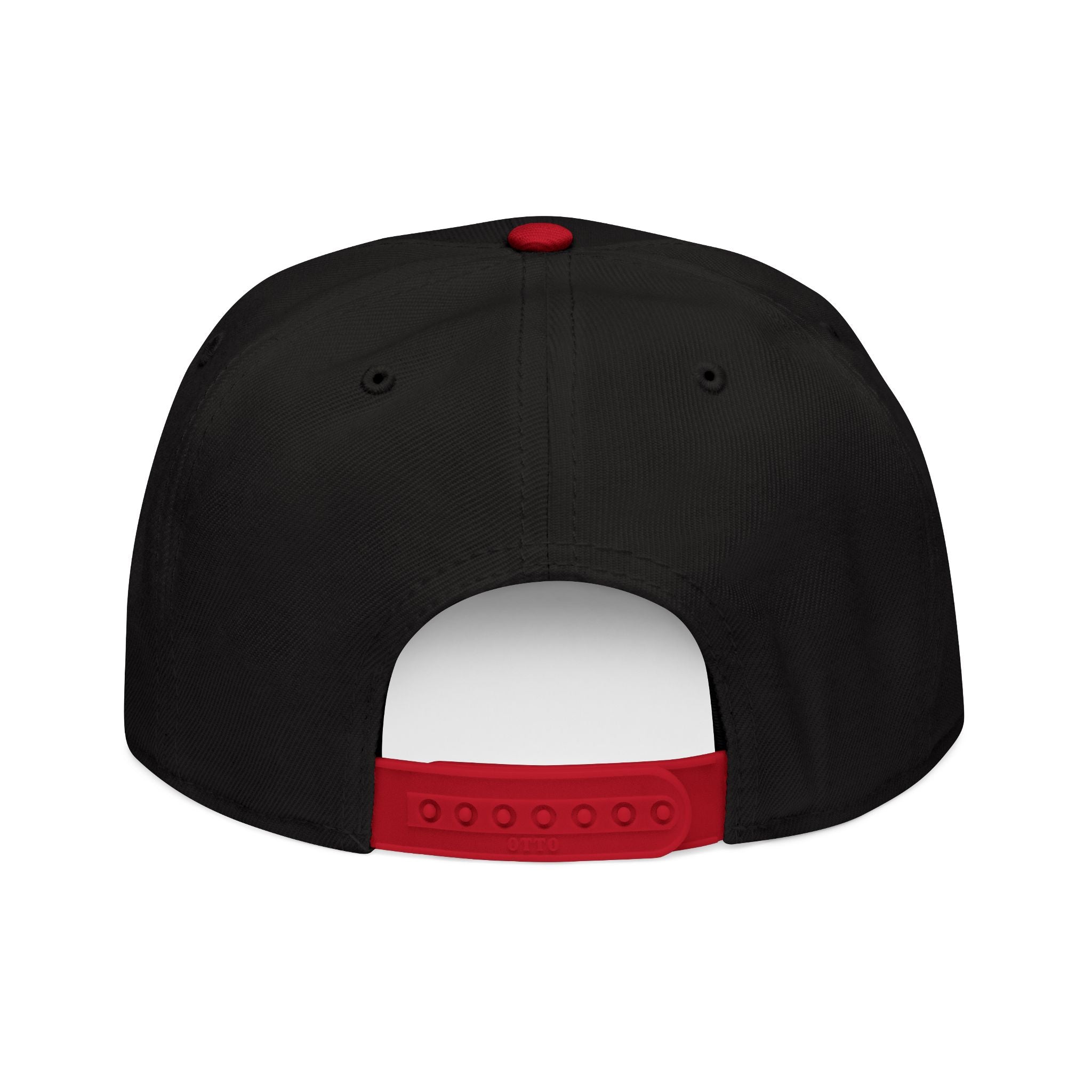 Black and red 6 panel acrylic and wool snapback hat with red, white and blue striped text "DEFEND AMERICA" #American #MadeinAmerica #MadeinUSA #USA #USApride #America  #americanmade #americanmadeproduct #americanmadeproducts #productsmadeinAmerica #USAmade #productmadeinUSA #productsmadeinUSA