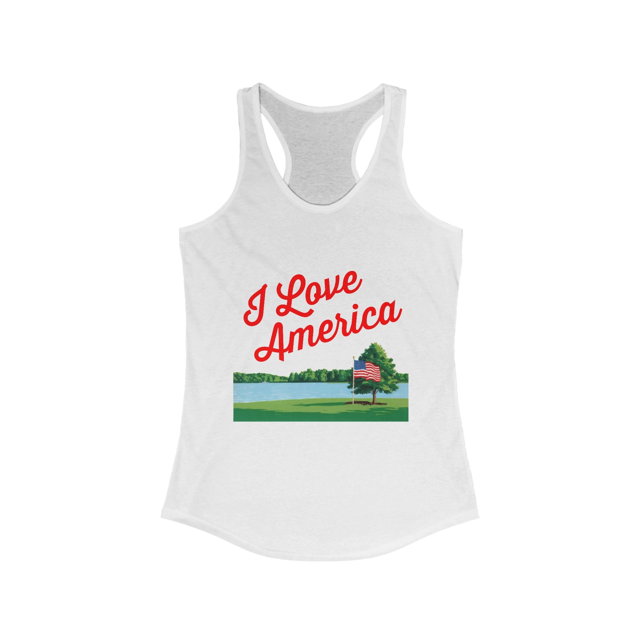 I Love America Women's Racerback Tank