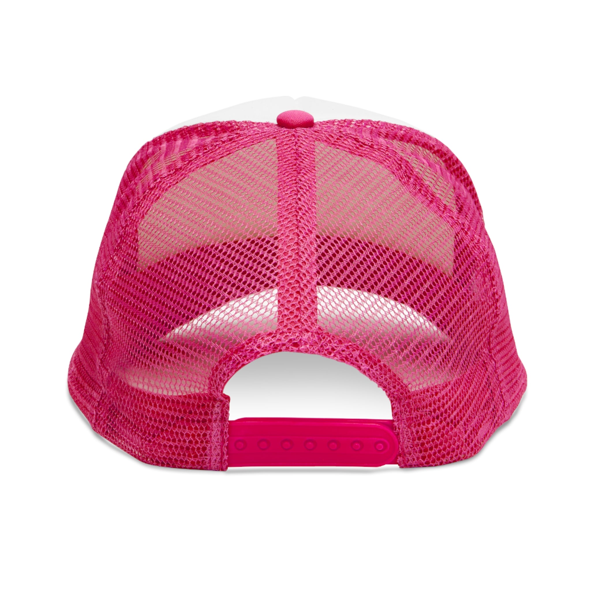 Pink and white 5 panel mesh trucker hat/trucker cap with striped red, white and blue text "DEFEND AMERICA" #American #MadeinAmerica #MadeinUSA #USA #USApride #America  #americanmade #americanmadeproduct #americanmadeproducts #productsmadeinAmerica #USAmade #productmadeinUSA #productsmadeinUSA
