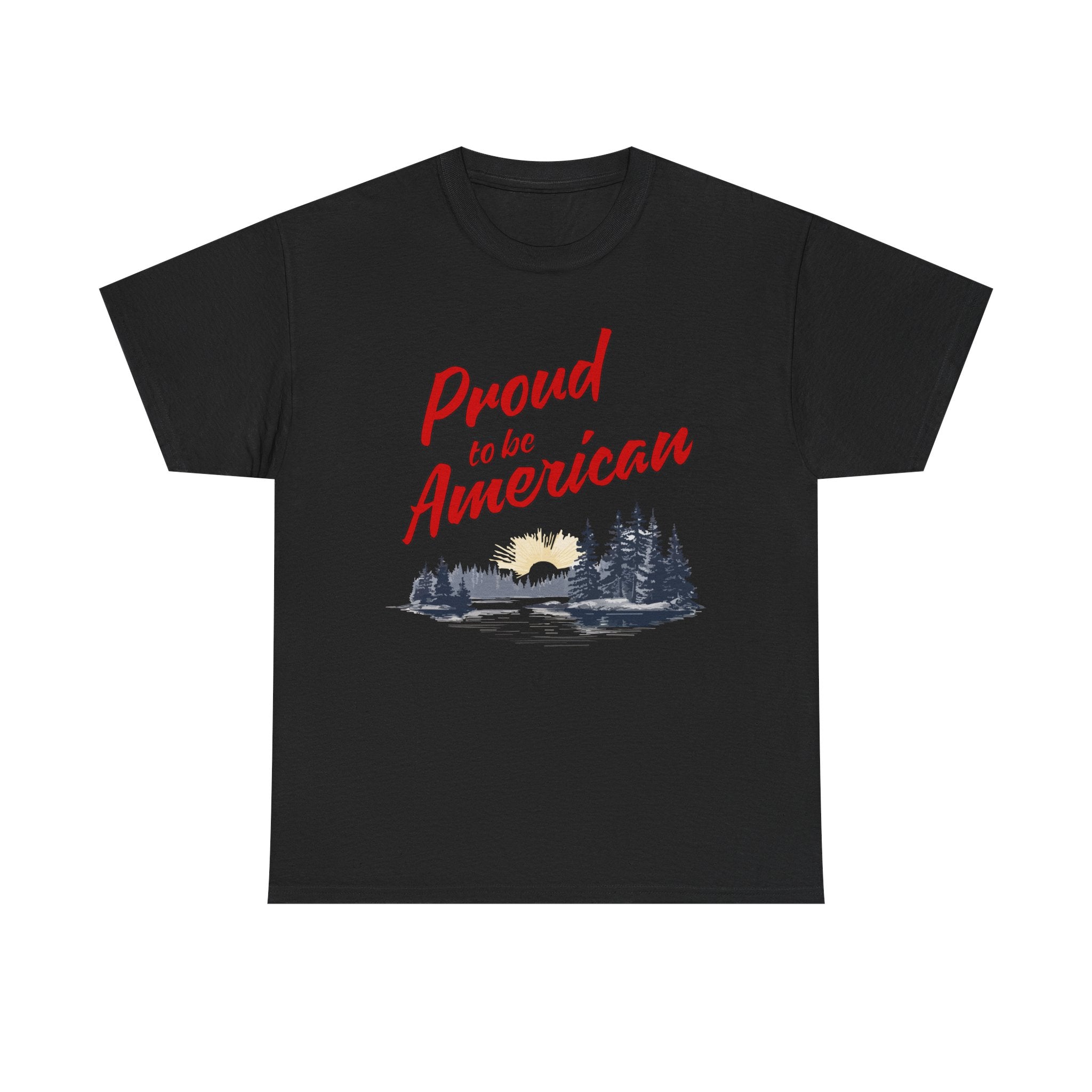 Proud to be American Ultra Cotton Long Sleeve Tee Black 